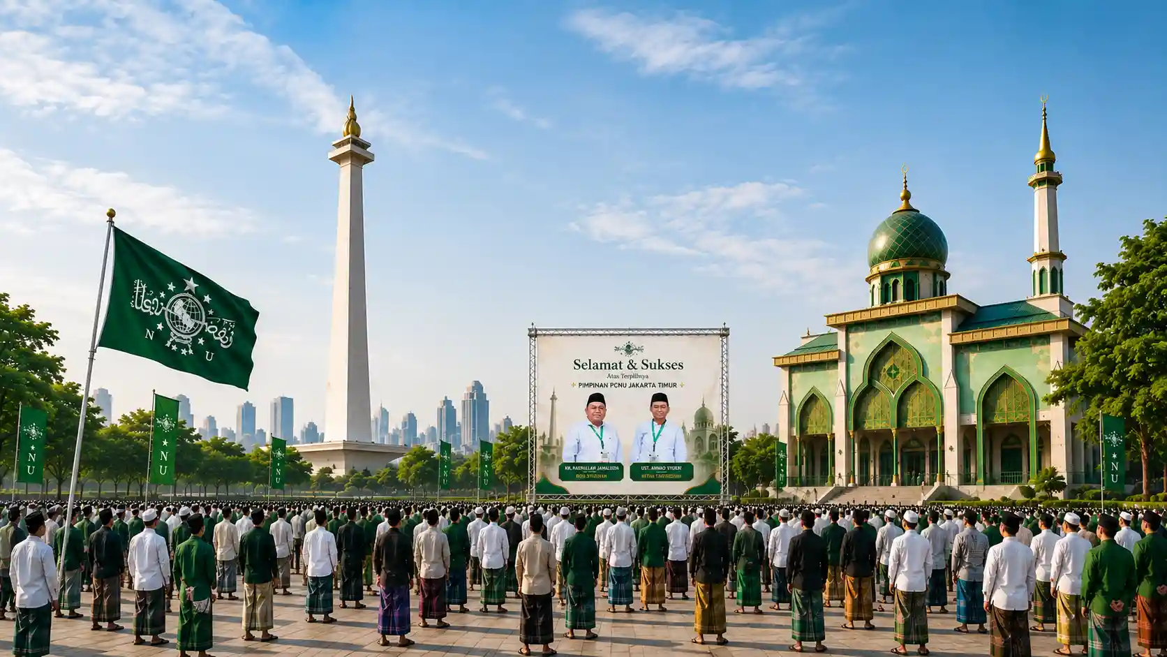 Kebersamaan pengurus dan warga PCNU Pengurus Cabang Kabupaten Rembang